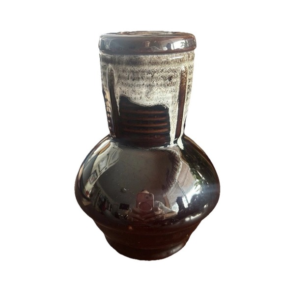 Other - Nasco Japan Earthenware‎ Sake Storage Apothecary Lid Pottery Earthy Glazed
